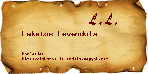 Lakatos Levendula névjegykártya